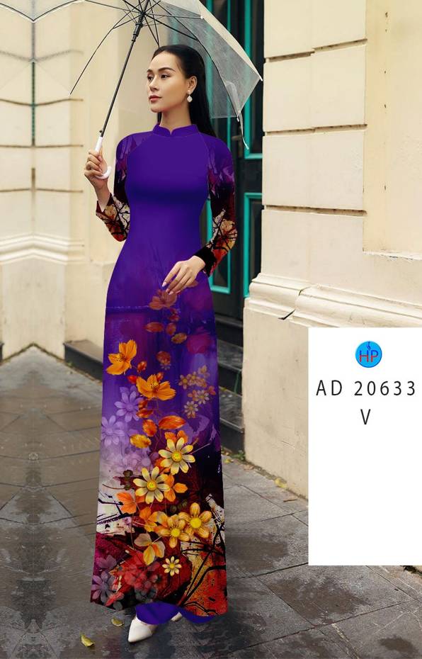 Vải Áo Dài Hoa In 3D Độc Đáo AD 20633 43 Vải Áo Dài Hoa In 3D Độc Đáo AD 20633