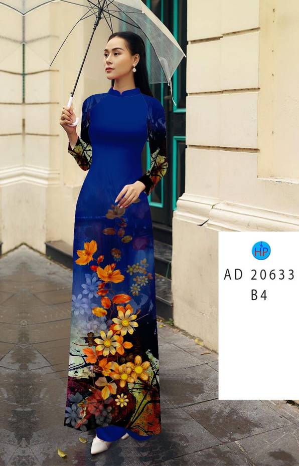 Vải Áo Dài Hoa In 3D Độc Đáo AD 20633 47 Vải Áo Dài Hoa In 3D Độc Đáo AD 20633