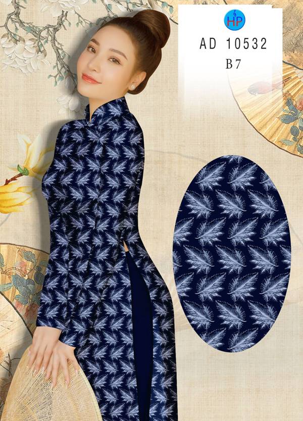 Vải Áo Dài Hoa Đều Thiết Kế 2021 AD 10532