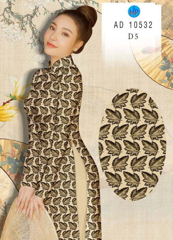 Vải Áo Dài Hoa Đều Thiết Kế 2021 AD 10532