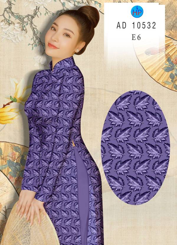 Vải Áo Dài Hoa Đều Thiết Kế 2021 AD 10532