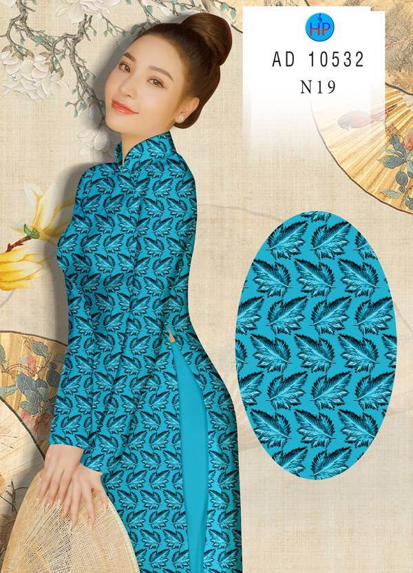 Vải Áo Dài Hoa Đều Thiết Kế 2021 AD 10532