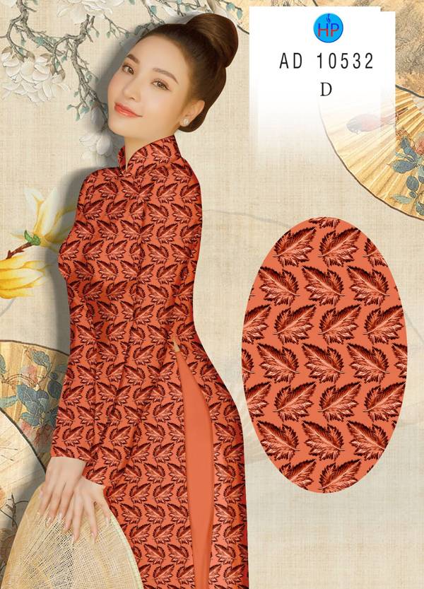 Vải Áo Dài Hoa Đều Thiết Kế 2021 AD 10532