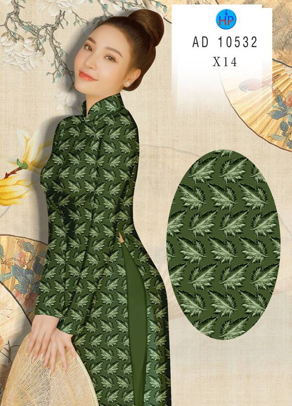 Vải Áo Dài Hoa Đều Thiết Kế 2021 AD 10532