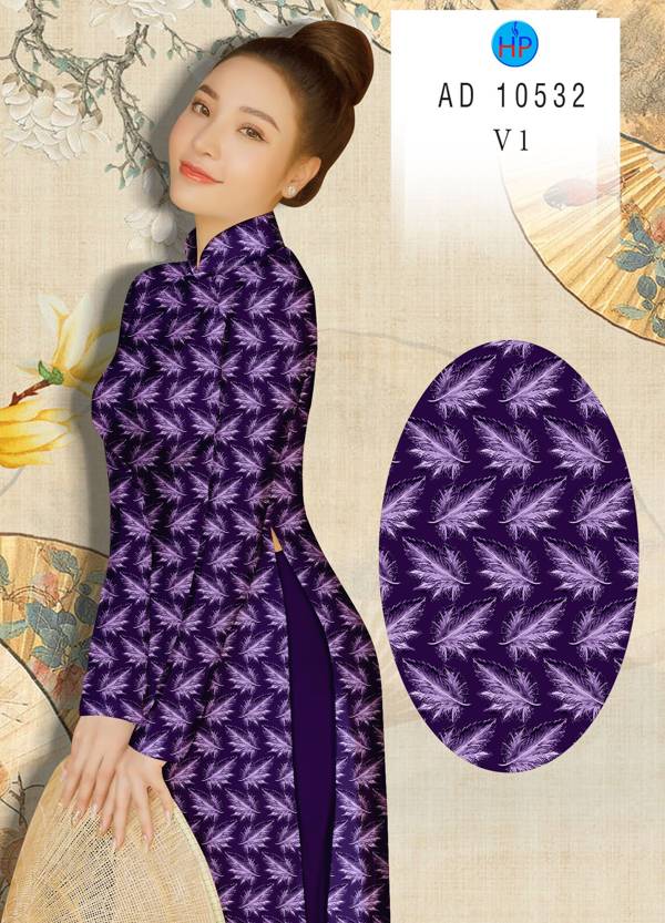 Vải Áo Dài Hoa Đều Thiết Kế 2021 AD 10532