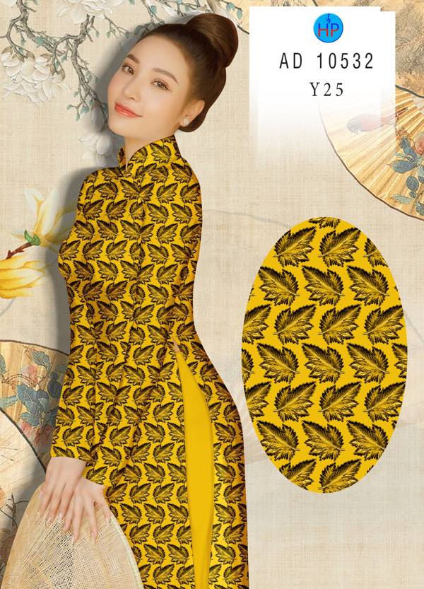 Vải Áo Dài Hoa Đều Thiết Kế 2021 AD 10532