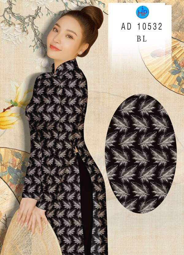 Vải Áo Dài Hoa Đều Thiết Kế 2021 AD 10532