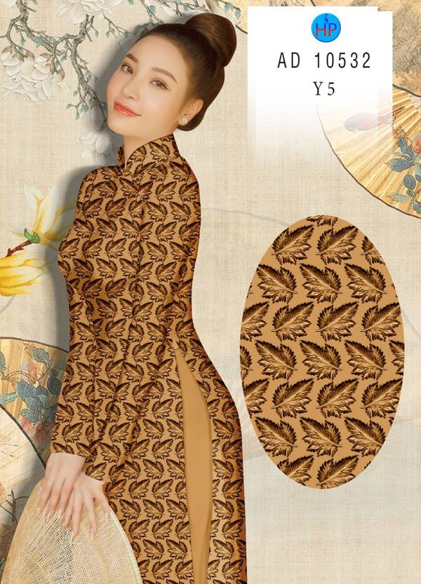 Vải Áo Dài Hoa Đều Thiết Kế 2021 AD 10532