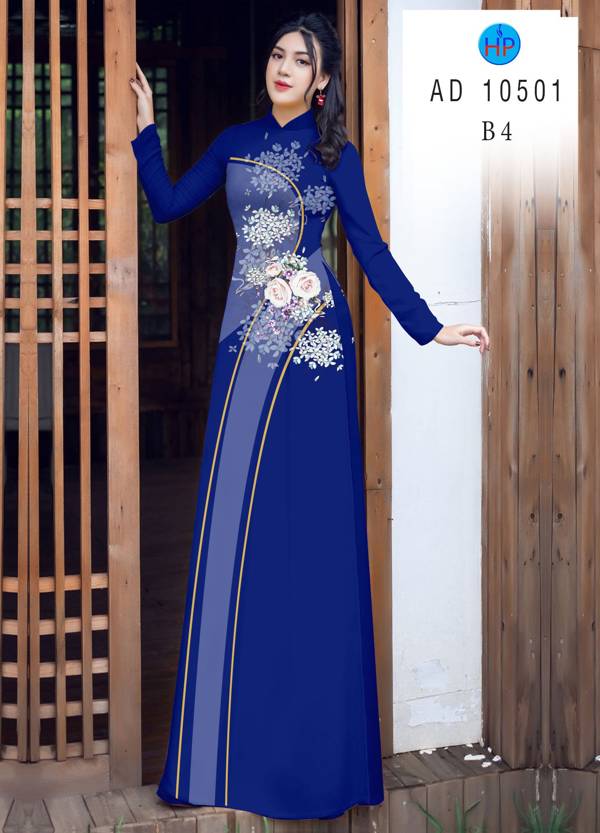 Vải Áo Dài Hoa Hồng Mới Ra AD 10511