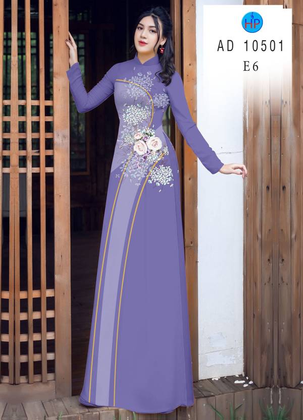 Vải Áo Dài Hoa Hồng Mới Ra AD 10511