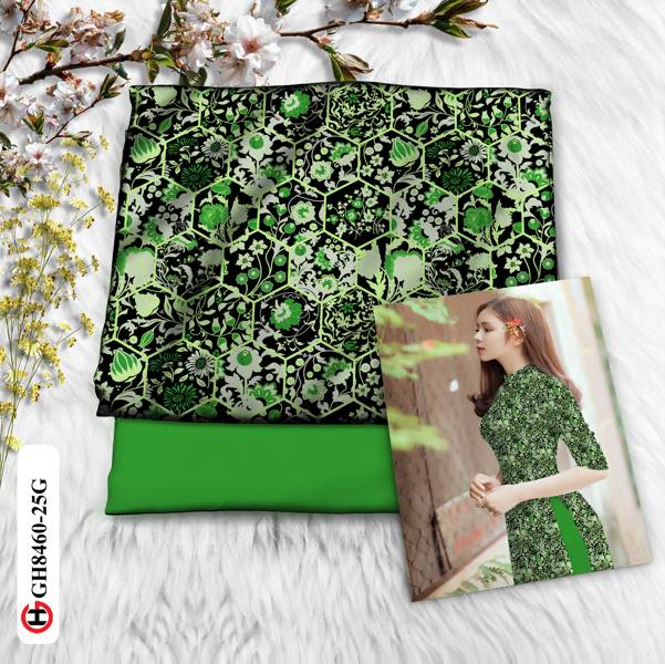 Vải Áo Dài Hoa Đều Kiểu Mới AD GH8460