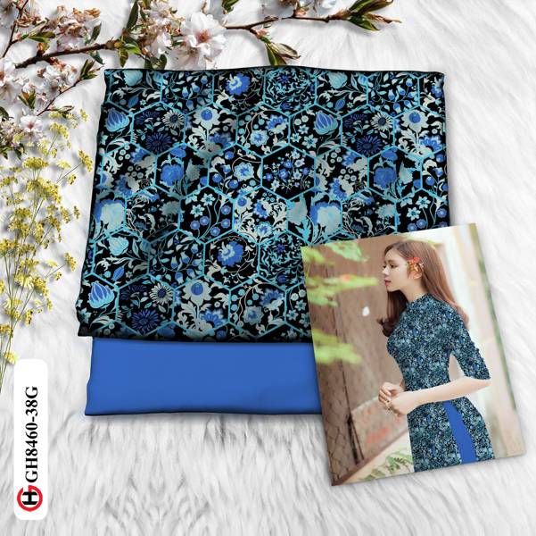 Vải Áo Dài Hoa Đều Kiểu Mới AD GH8460