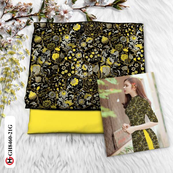 Vải Áo Dài Hoa Đều Kiểu Mới AD GH8460