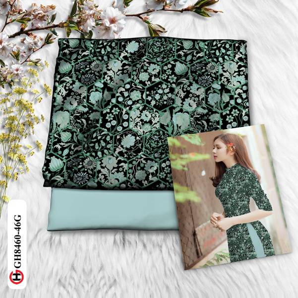 Vải Áo Dài Hoa Đều Kiểu Mới AD GH8460