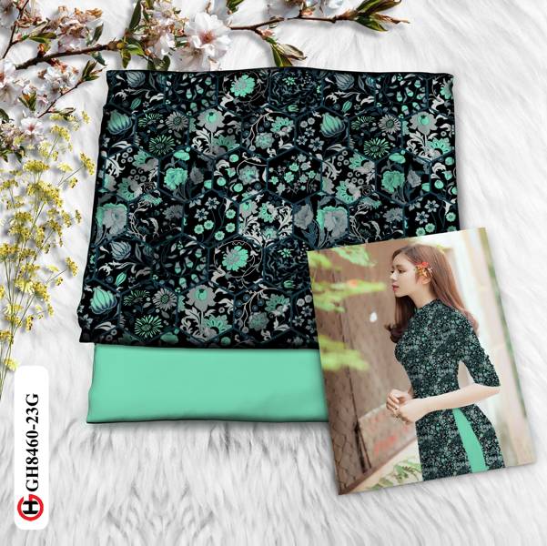 Vải Áo Dài Hoa Đều Kiểu Mới AD GH8460