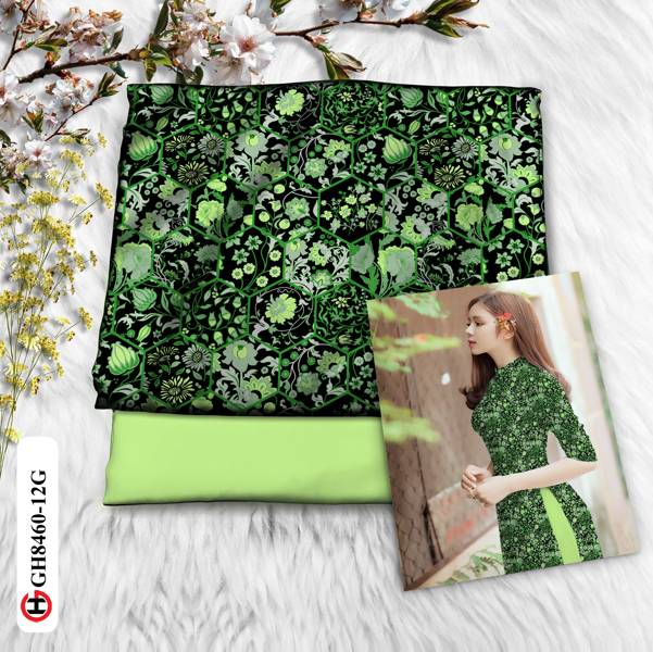 Vải Áo Dài Hoa Đều Kiểu Mới AD GH8460