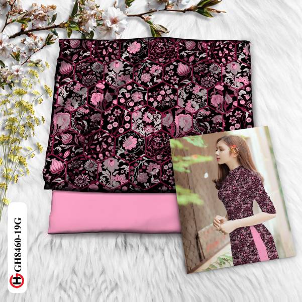 Vải Áo Dài Hoa Đều Kiểu Mới AD GH8460