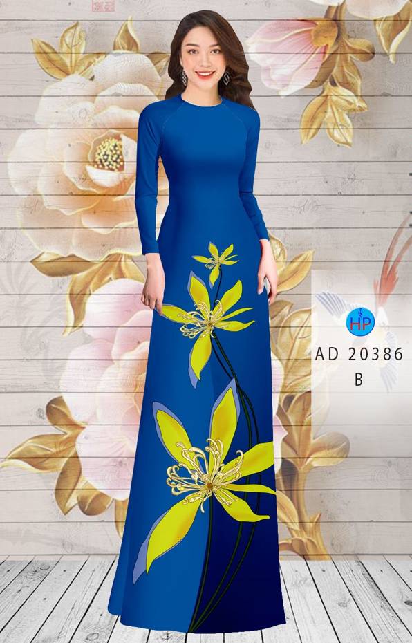 Vải Áo Dài Hoa In 3D Độc Đáo AD 20386 38 Vải Áo Dài Hoa In 3D Độc Đáo AD 20386