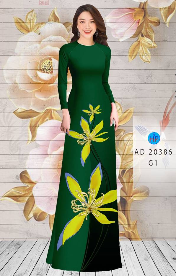 Vải Áo Dài Hoa In 3D Độc Đáo AD 20386 44 Vải Áo Dài Hoa In 3D Độc Đáo AD 20386