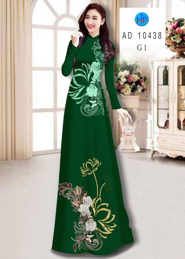 Vải Áo Dài Hoa In 3D Mới Ra AD 10438 39 Vải Áo Dài Hoa In 3D Mới Ra AD 10438