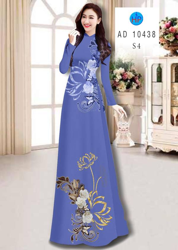 Vải Áo Dài Hoa In 3D Mới Ra AD 10438 46 Vải Áo Dài Hoa In 3D Mới Ra AD 10438