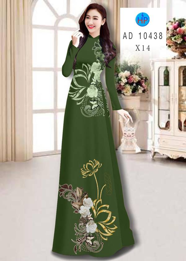 Vải Áo Dài Hoa In 3D Mới Ra AD 10438 48 Vải Áo Dài Hoa In 3D Mới Ra AD 10438