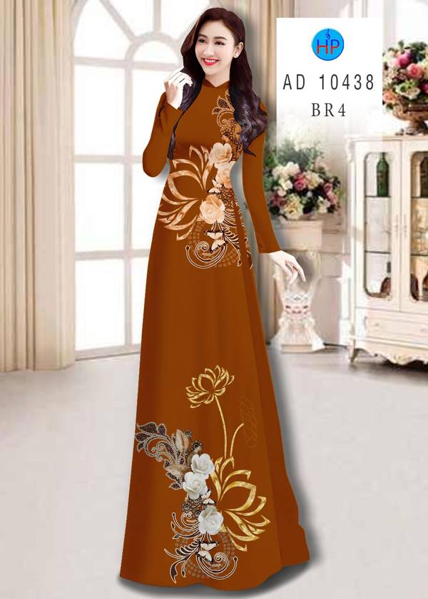 Vải Áo Dài Hoa In 3D Mới Ra AD 10438 52 Vải Áo Dài Hoa In 3D Mới Ra AD 10438