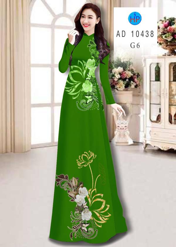 Vải Áo Dài Hoa In 3D Mới Ra AD 10438 55 Vải Áo Dài Hoa In 3D Mới Ra AD 10438