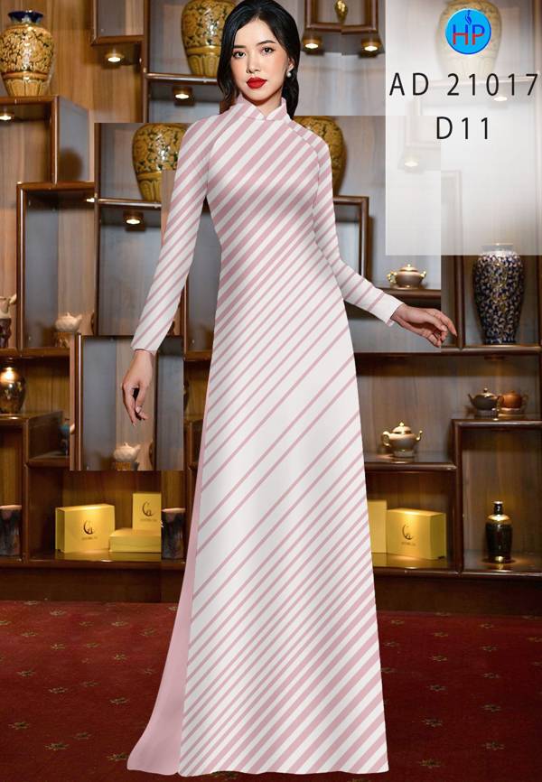 Vải Áo Dài Hoa Văn Sọc Thiết Kế 2021 AD 21017