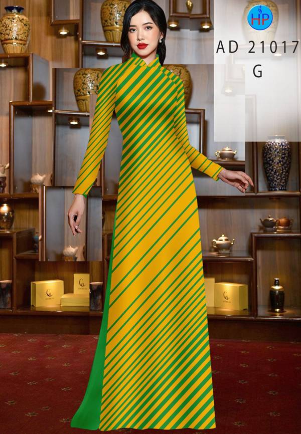 Vải Áo Dài Hoa Văn Sọc Thiết Kế 2021 AD 21017