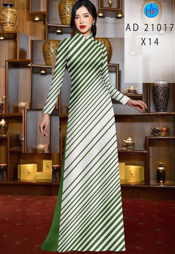 Vải Áo Dài Hoa Văn Sọc Thiết Kế 2021 AD 21017