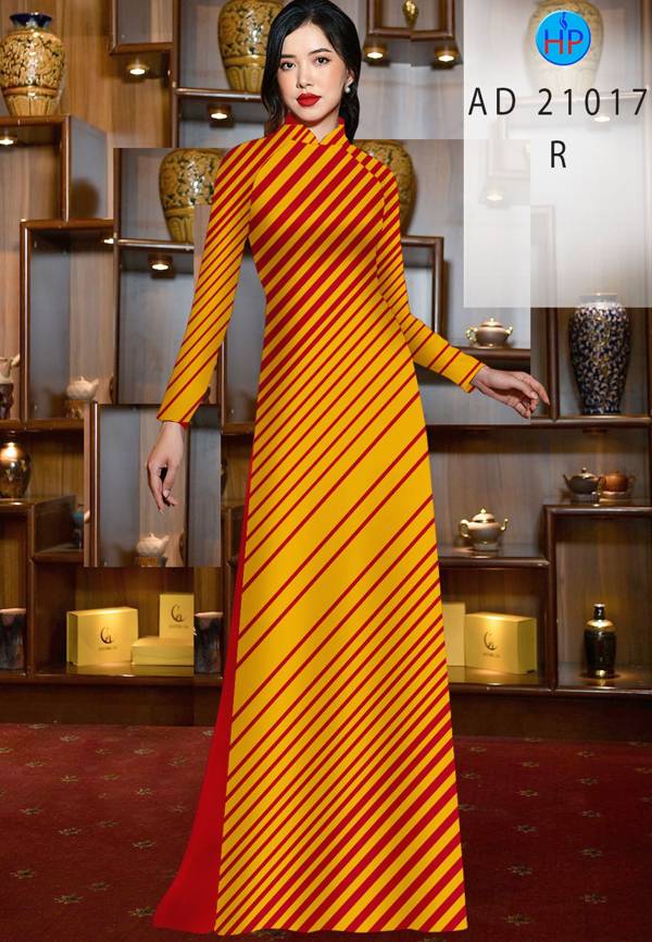 Vải Áo Dài Hoa Văn Sọc Thiết Kế 2021 AD 21017