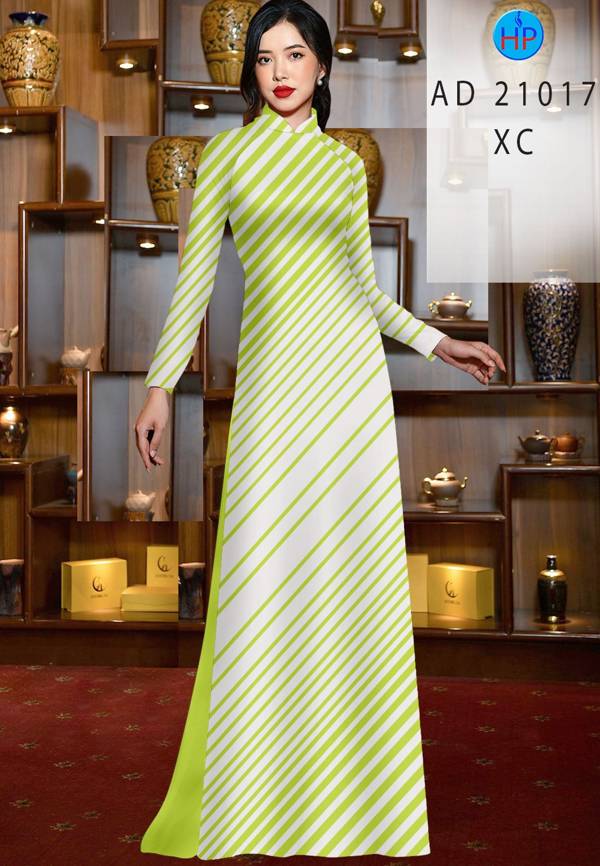 Vải Áo Dài Hoa Văn Sọc Thiết Kế 2021 AD 21017