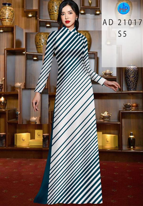Vải Áo Dài Hoa Văn Sọc Thiết Kế 2021 AD 21017