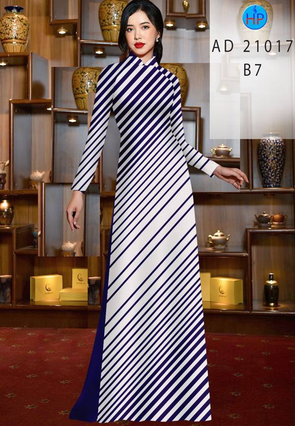 Vải Áo Dài Hoa Văn Sọc Thiết Kế 2021 AD 21017