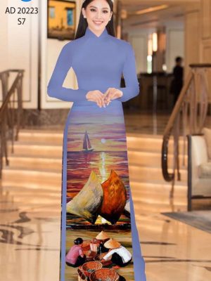 Vải Áo Dài Phong Cảnh Độc Đáo AD 20223 33 180b66a0
