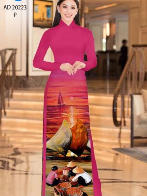 Vải Áo Dài Phong Cảnh Độc Đáo AD 20223 36 198d981b