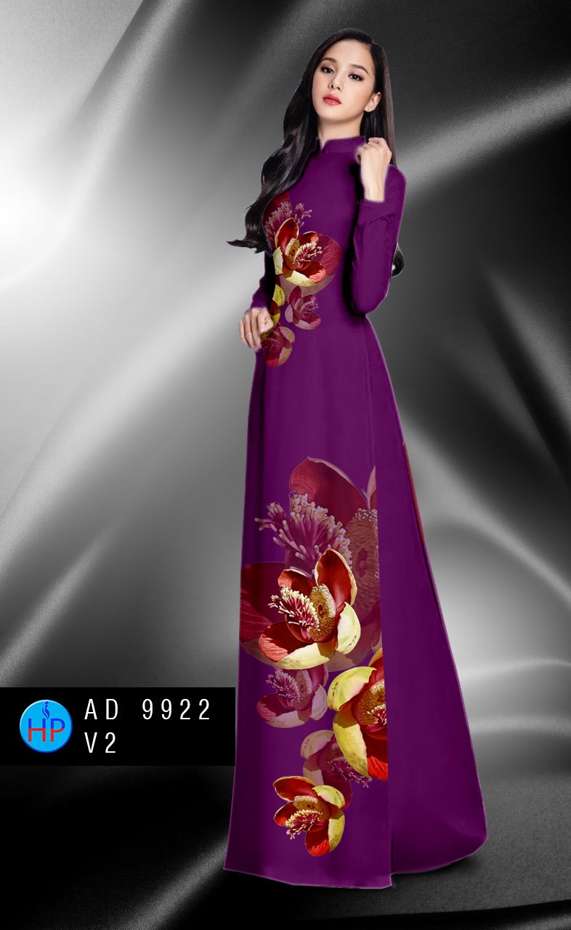 Vải Áo Dài Hoa In 3D Mới Ra AD 9922