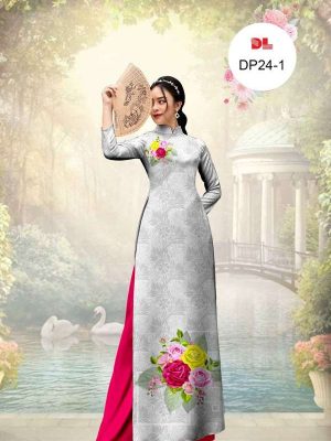 Vải Áo Dài Hoa Hồng Mới Ra AD DP24 32 1f97bf38