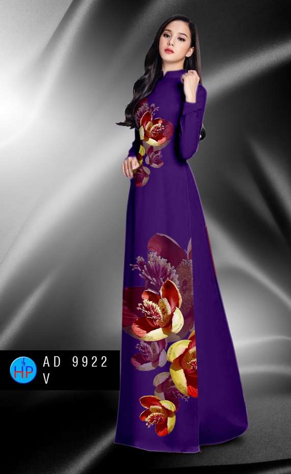 Vải Áo Dài Hoa In 3D Mới Ra AD 9922
