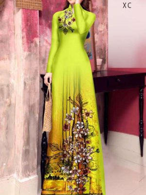 Vải Áo Dài Hoa In 3D Vừa Ra AD 20937 23 24fd147c