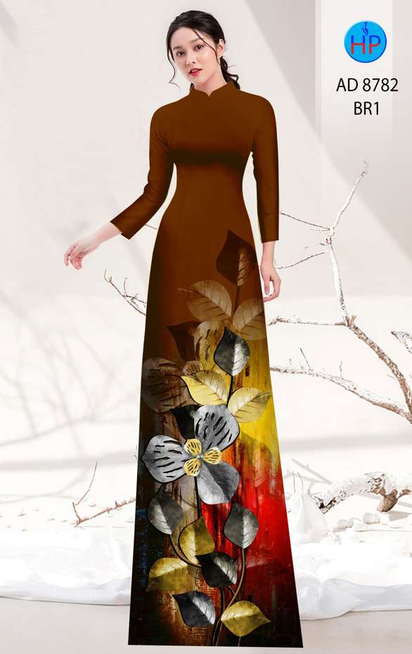 Vải Áo Dài Hoa In 3D Kiểu Mới AD 8782