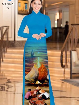 Vải Áo Dài Phong Cảnh Độc Đáo AD 20223 32 2c04f769