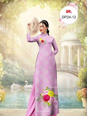 Vải Áo Dài Hoa Hồng Mới Ra AD DP24 25 2db57da1