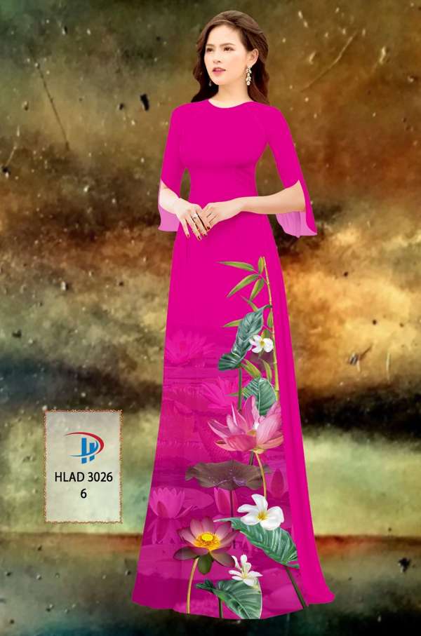 Vải Áo Dài Hoa Sen Vừa Ra AD HLAD3026 23 Vải Áo Dài Hoa Sen Vừa Ra AD HLAD3026
