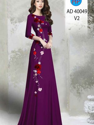 Vải Áo Dài Hoa In 3D Mới Ra AD 40049 25 2e061138