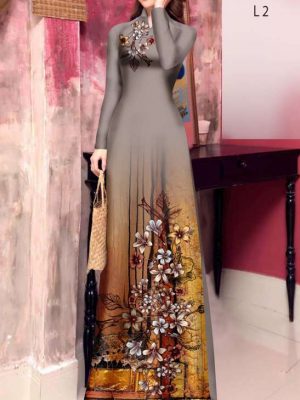 Vải Áo Dài Hoa In 3D Vừa Ra AD 20937 33 2ead4318