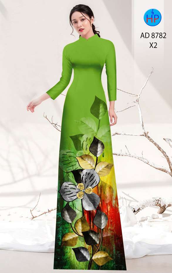 Vải Áo Dài Hoa In 3D Kiểu Mới AD 8782