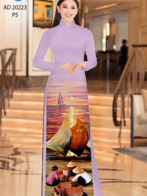 Vải Áo Dài Phong Cảnh Độc Đáo AD 20223 31 3379f576