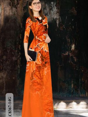 Vải Áo Dài Hoa In 3D Thiết Kế 2021 AD KC8367 24 34719be9